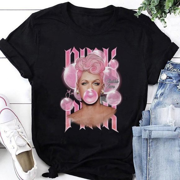 Gildan Other - Trustfall Tour 2023 Pink Pnk T-Shirt Pink Signature T-Shirt